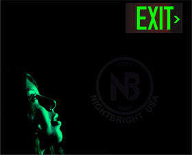 NightBright UL 924 listed exit sign for code compliance.