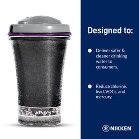 Nikken PiMag Waterfall filter cartridge balances pH for smoother, more refreshing water.