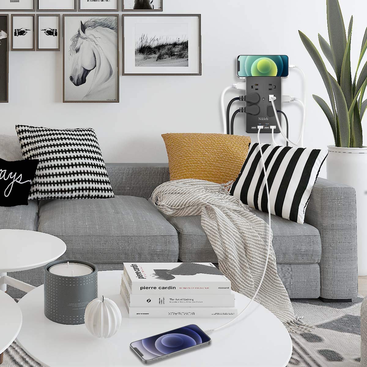Nikleb versatile device hub ideal for home, office, garage, and kitchen tasks.