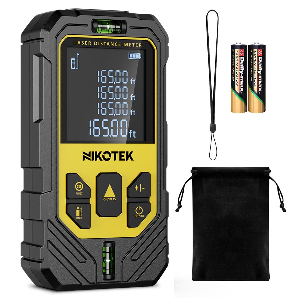 NIKOTEK NK50 front view of laser distance meter for quick room estimates