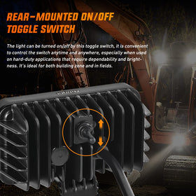 Nilight 4.4-inch square LED work light mounting bracket in stainless steel for secure install.