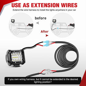 Nilight red and black pair supports safe power routing in home and automotive projects.