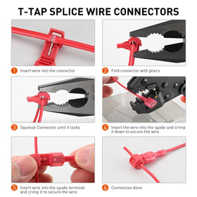 Nilight male spade connectors for secure marine wiring