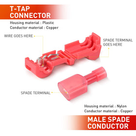Durable plastic housing locks securely on wires
