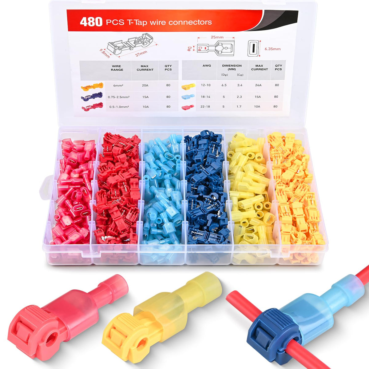 Nilight T-Tap connectors kit for quick automotive wire taps