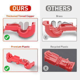 Thick tinned copper contacts for reliable conductivity