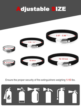 Package shows adjustable rings for roll bars and extinguishers included with Nilkatss kit