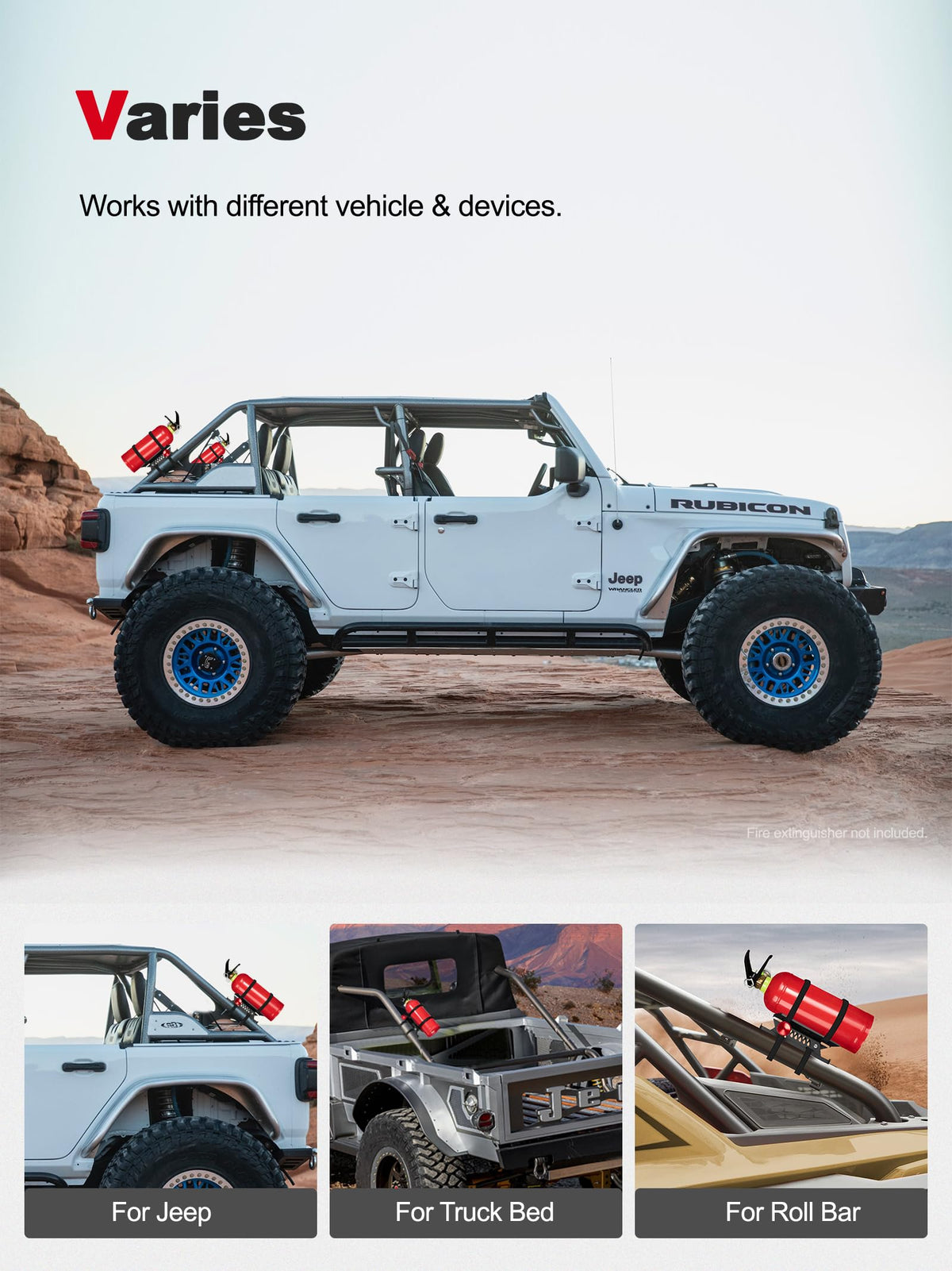 Roll-bar cab installation of Nilkatss mount in a Jeep or UTV for flexible placement