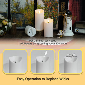 Nimiko flame-simulated wick enhances realism and flicker