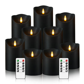 Nimiko flameless candles with remote, D3xH3, cozy ambience without flames.
