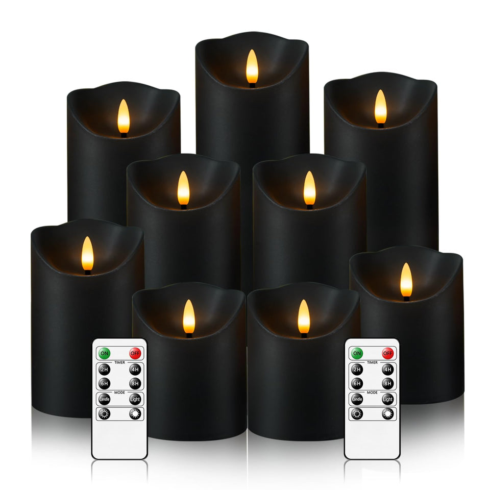 Nimiko flameless candles with remote, D3xH3, cozy ambience without flames.