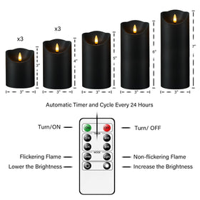 Nimiko LED candles, D7xH7, romantic ambiance for weddings.