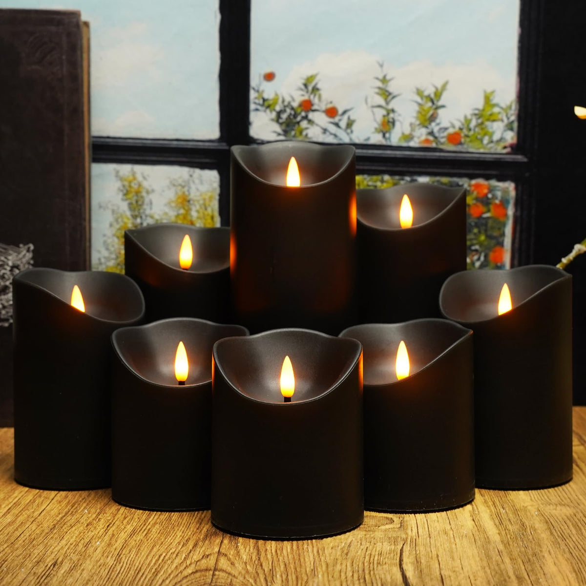 Nimiko 9-piece candle set in a black package, ready for gifting.