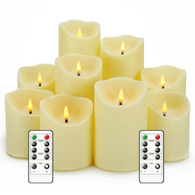 Nimiko flameless candles ivory collection glows softly for elegant table decor.