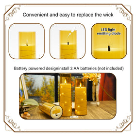 Nimiko remote-control candles allow quick brightness adjustments from anywhere in the room.
