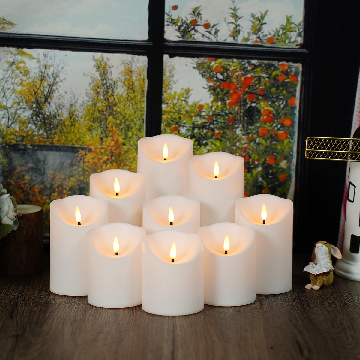 Nimiko LED candles with timer options for precise control