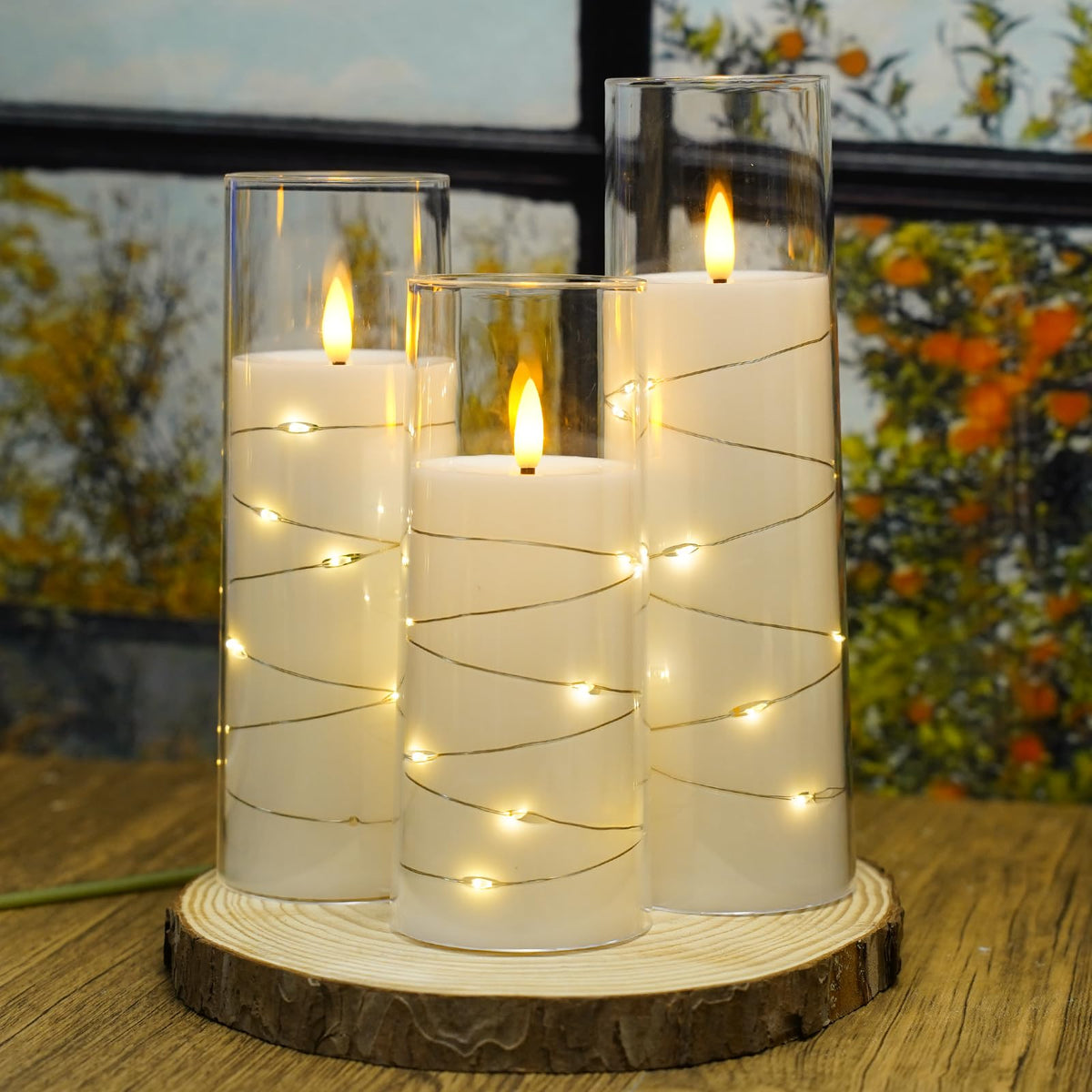 Nimiko multi-size LED candles offer versatile heights for dynamic table displays.