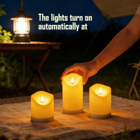 Nimiko candle base waterproof design with IP65 protection.
