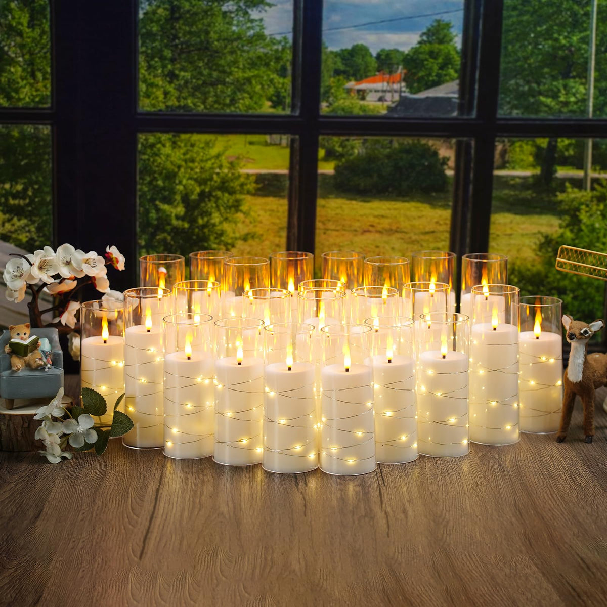 Nimiko table-top candles create charming ambiance for celebrations.
