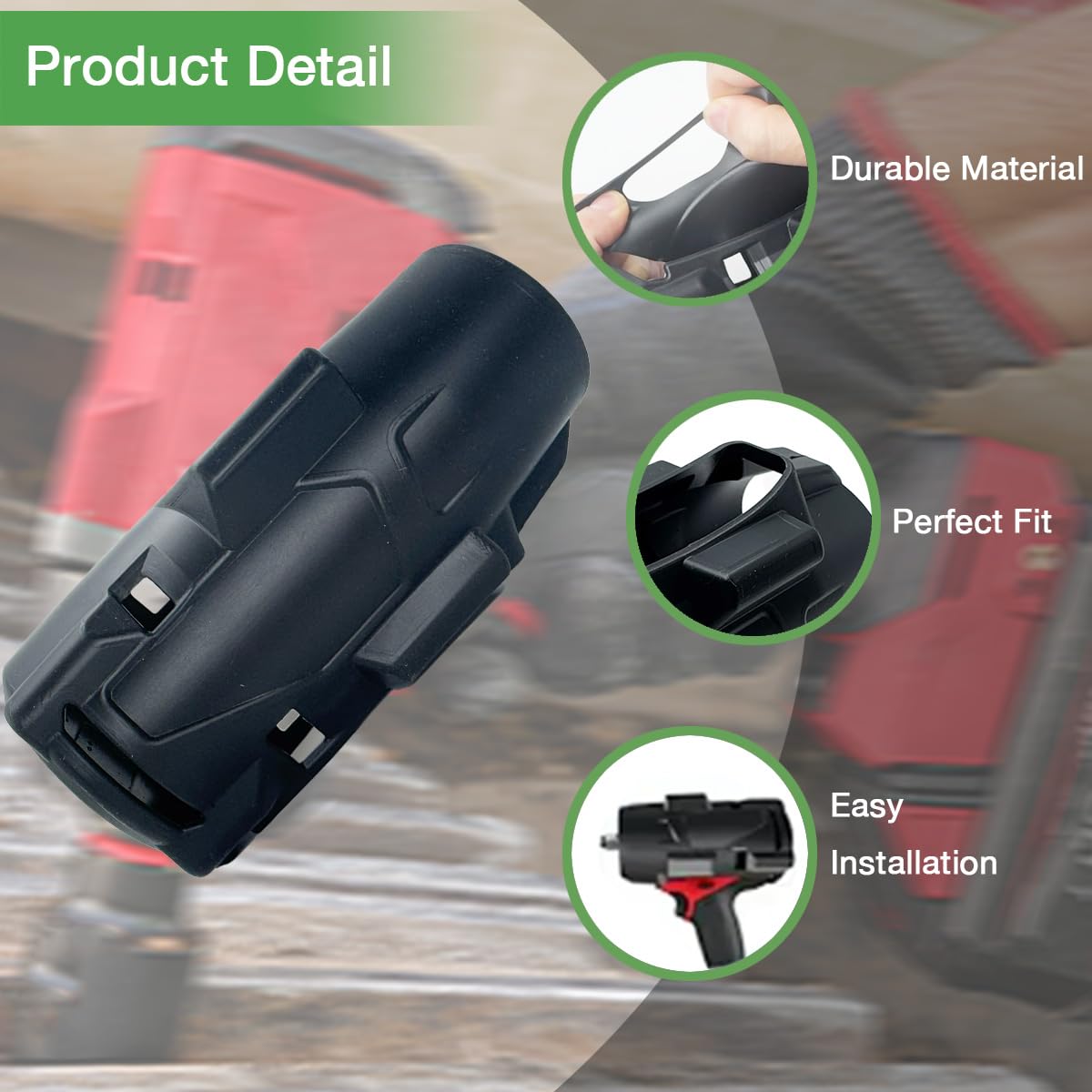 Ninayu 49-16-2967 dust-protection boot minimizes dirt ingress during work.