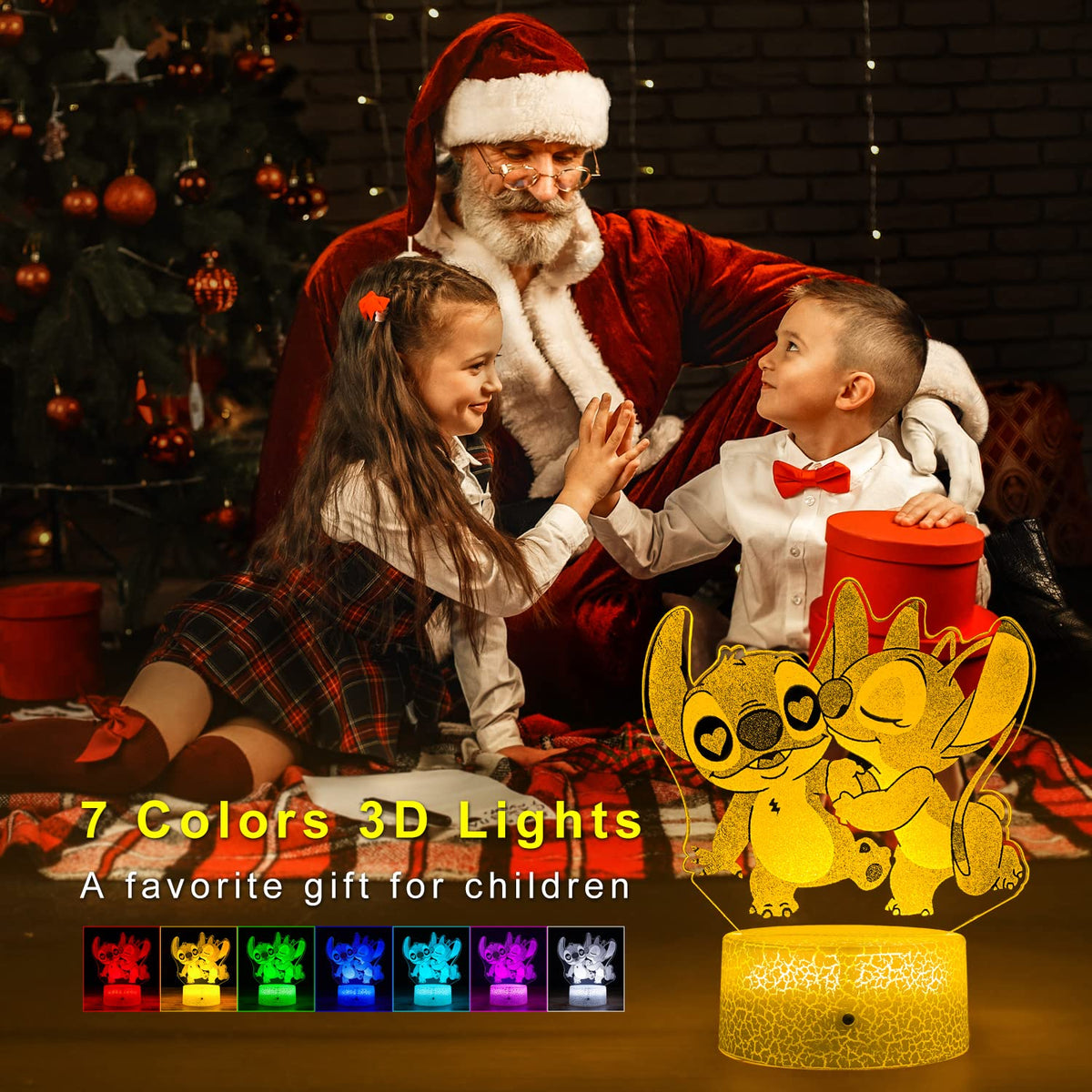 NINE SQUARE EGOU bedside night light with seven colors for cozy evenings.