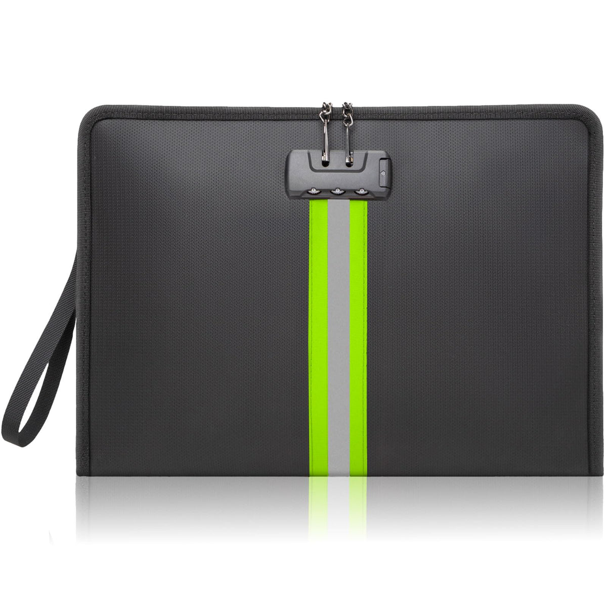NINITCH fireproof bag with lock exterior view showing secure design and portability