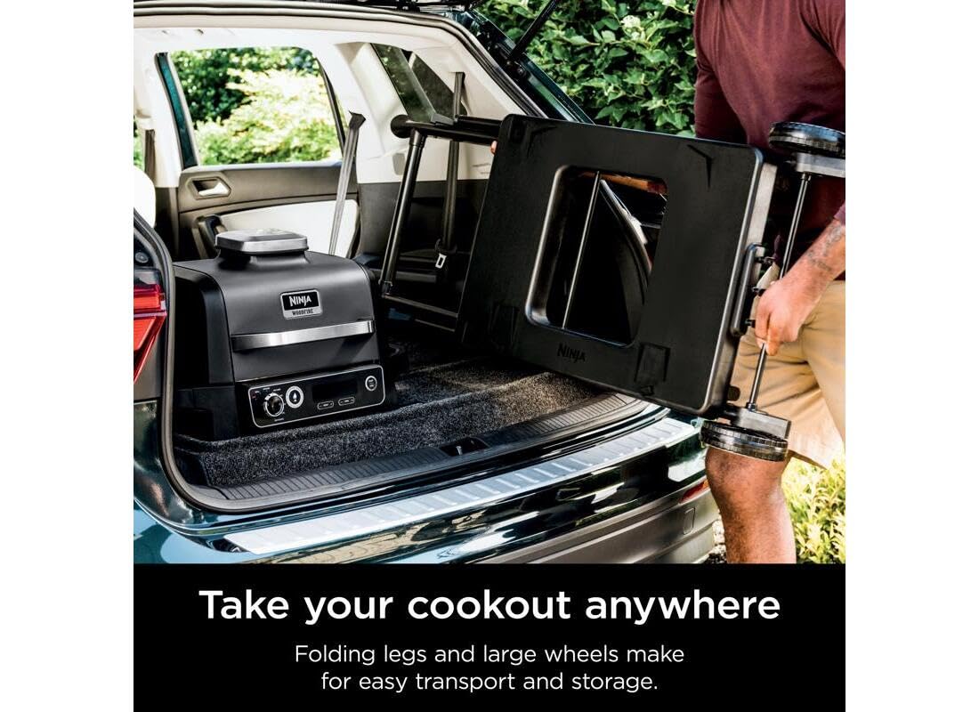 Ninja XSKSTAND three side hooks for utensil access during grilling