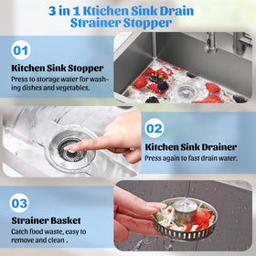 NinjaTiger pop-up plug close-up demonstrating easy fill and drain control