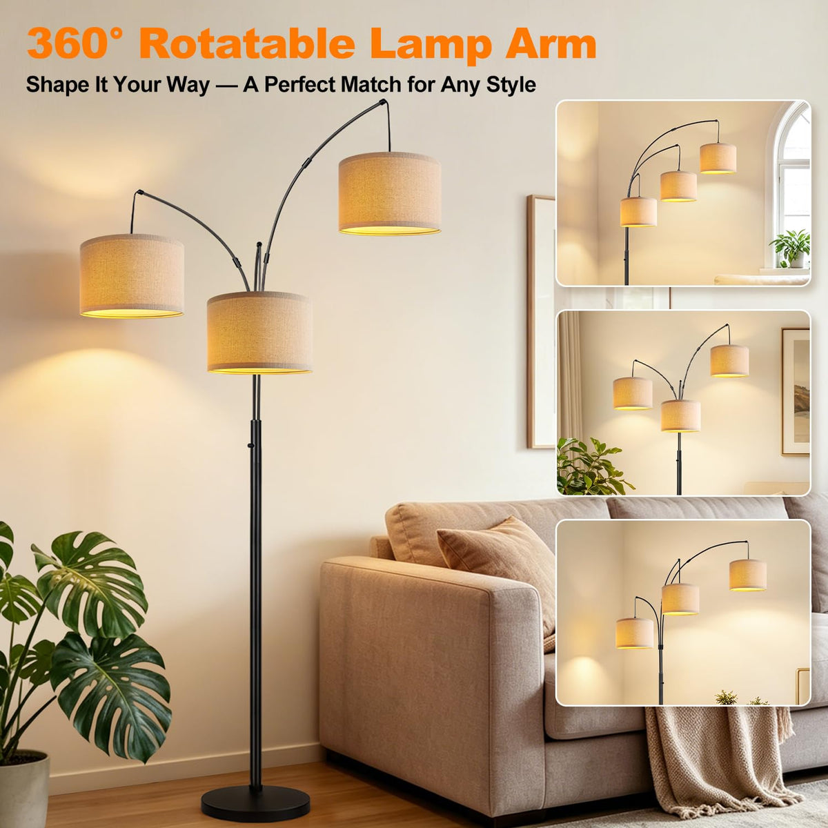 Nintiue includes 3x1000lm bulbs for bright, cozy light right out of the box.