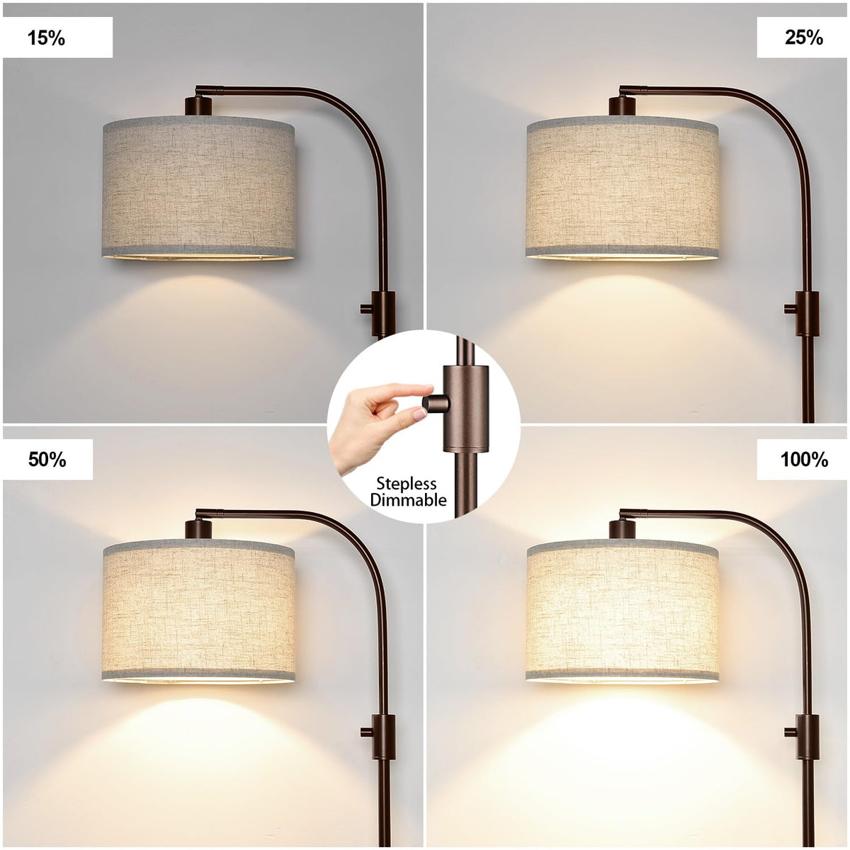 Nintiue arc lamp 65inch arc and adjustable head for flexible task lighting