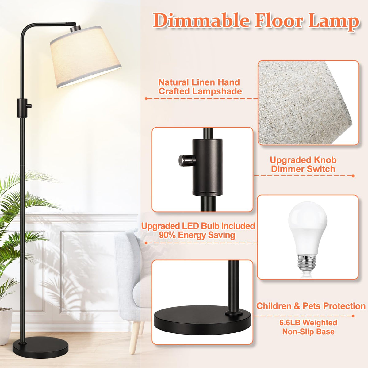 Nintiue LED Edison bulb included offers energy-efficient lighting with long life.