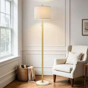 Nintiue reading nook arrangement provides bright yet comfortable glow.