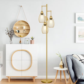 Nintiue farmhouse industrial gold lamp adds elegant focal point to room