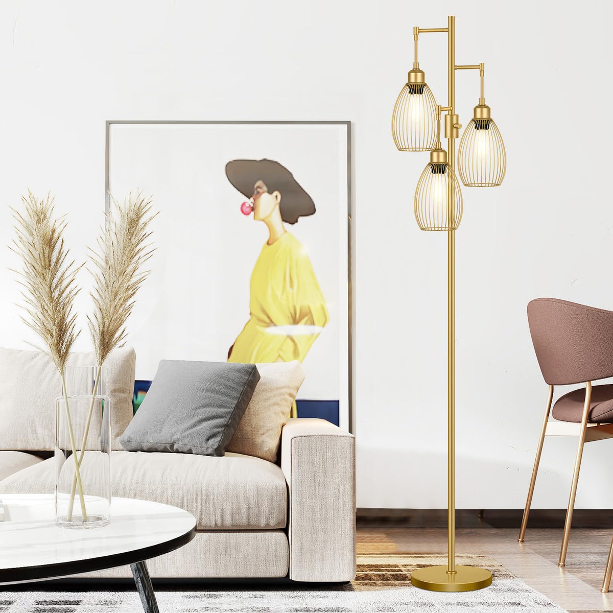 Nintiue three bulbs included for immediate brightness