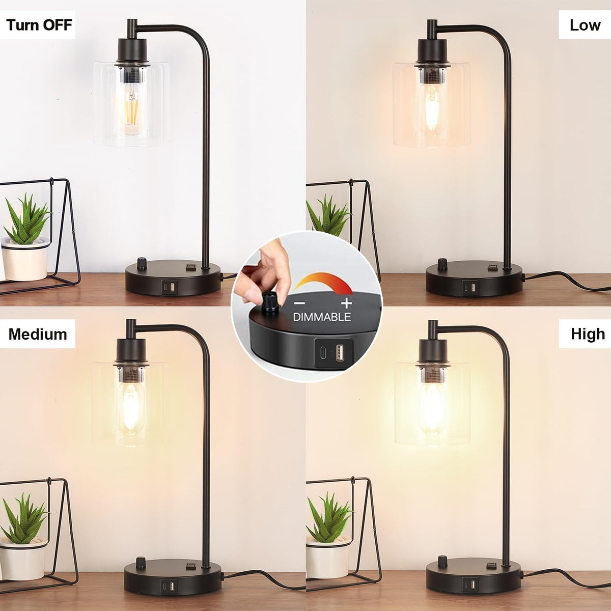 Nintiue LED Edison bulb included provides warm 2700K lighting