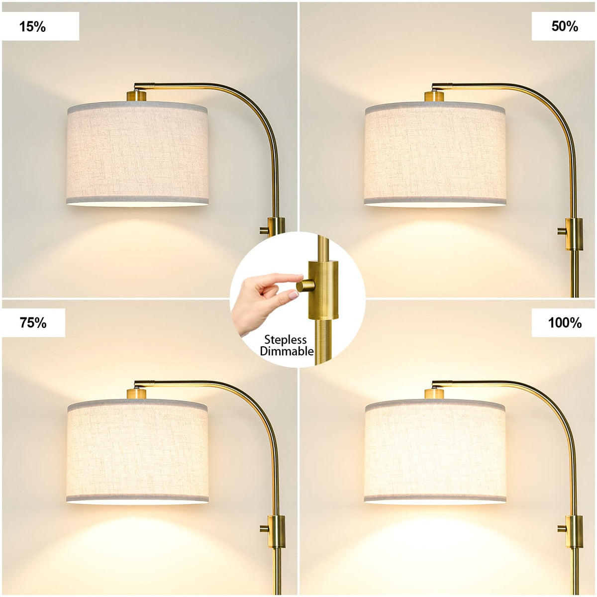 Nintiue 1200-lumen LED floor lamp included bulb for bright reading light.