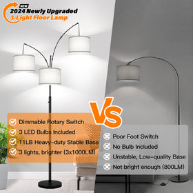 Nintiue includes LED bulbs for immediate use