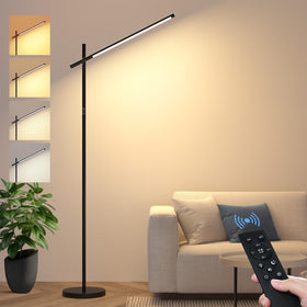 Nintiue LED corner floor lamp with 360° rotating head for versatile room lighting