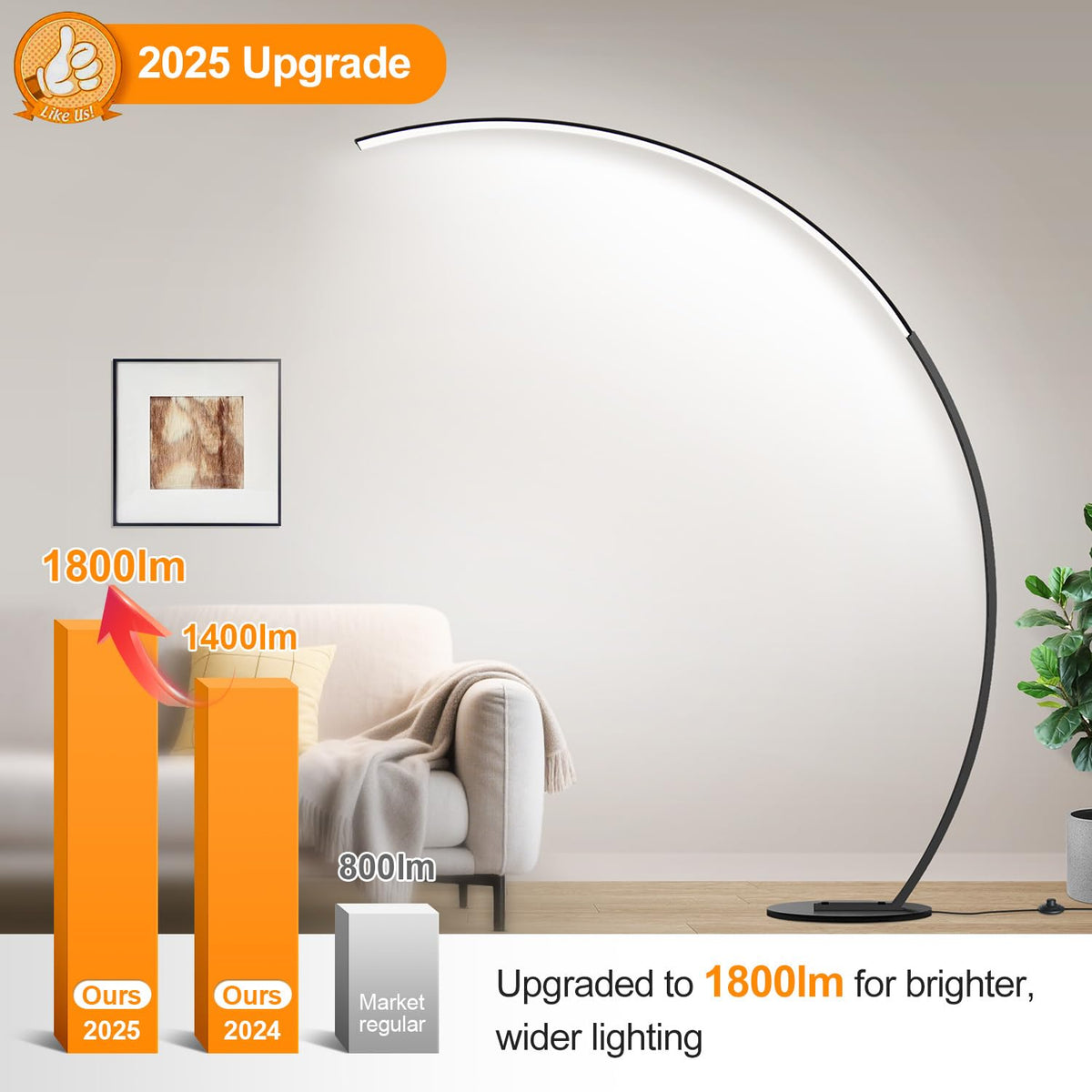 Nintiue RGB floor lamp with music sync for synchronized visuals