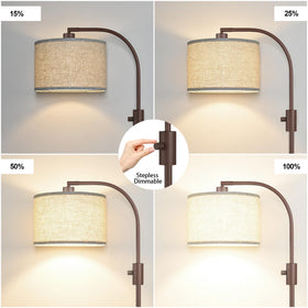 Nintiue tilt-rotate arc head for flexible reading angles.