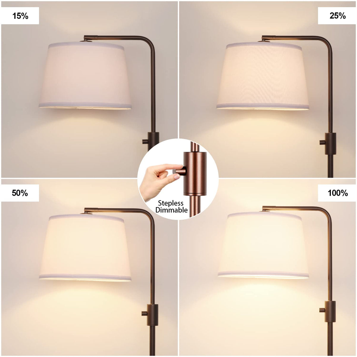 Nintiue 1000-lumen bulb included for bright, eye-friendly illumination.
