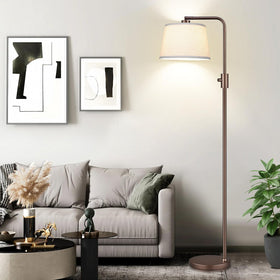 Nintiue arc lamp base provides stable support for tall living room lighting.