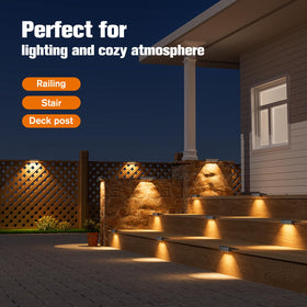NIORSUN 12-pack deck lights ideal for decks, stairs, paths and fences.