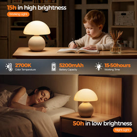 NIORSUN 5200mAh battery operated lamp for cordless use