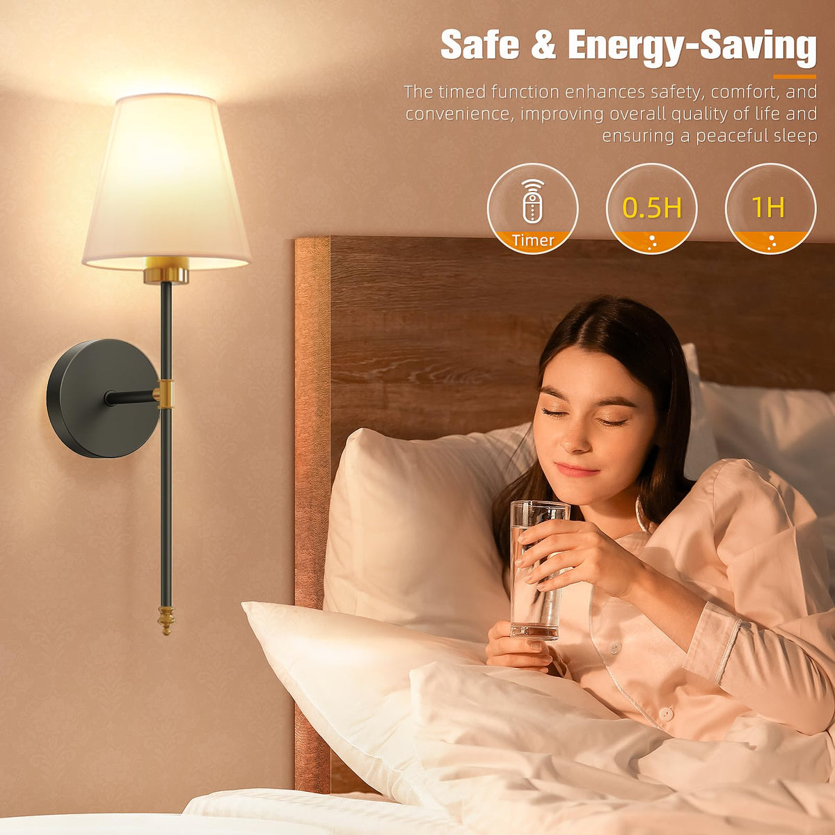 NIORSUN sconce easy installation with no wiring required.