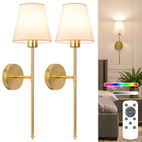 NIORSUN battery operated wall sconce setup for easy installation without wiring