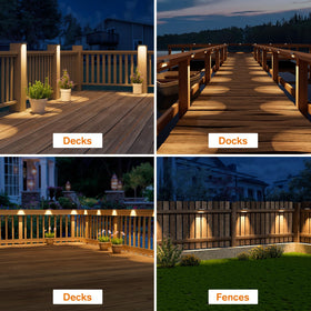 NIORSUN deck lights IP65 outdoor withstand rain and snow for year-round use.