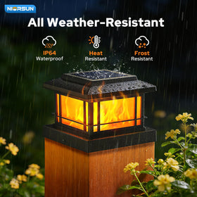 NIORSUN deck post light easy installation without wiring