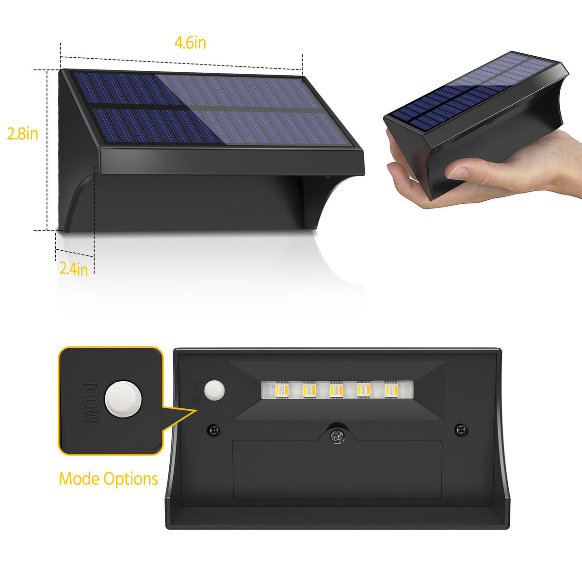 NIORSUN easy install fence lights with included screws for quick setup.