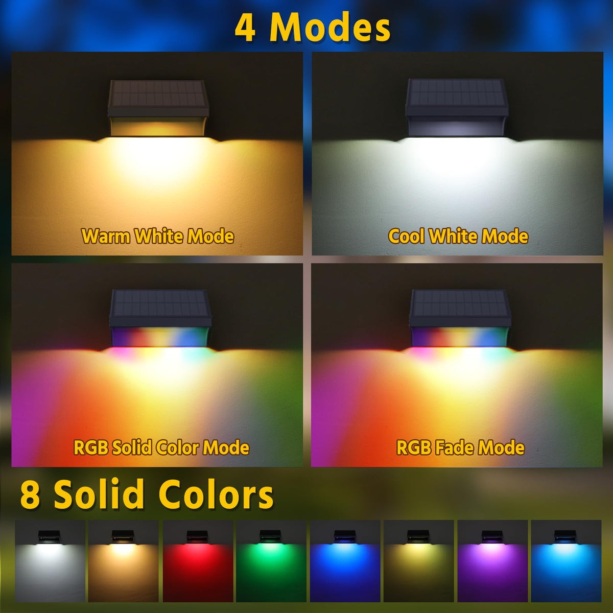 NIORSUN LED wall lights installed on a deck railing for safe, stylish illumination.